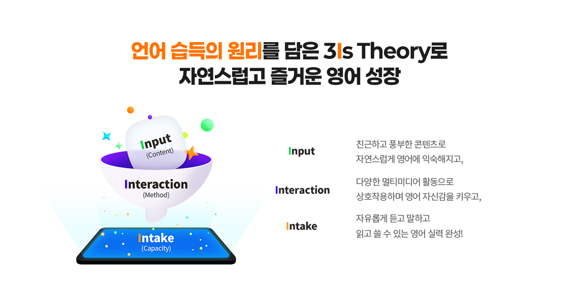 언어 습득의 원리를 담은 3Is Theory로 자연스럽고 즐거운 영어 성장