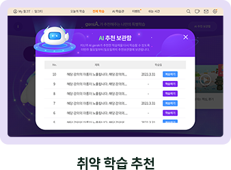 취약 학습 추천