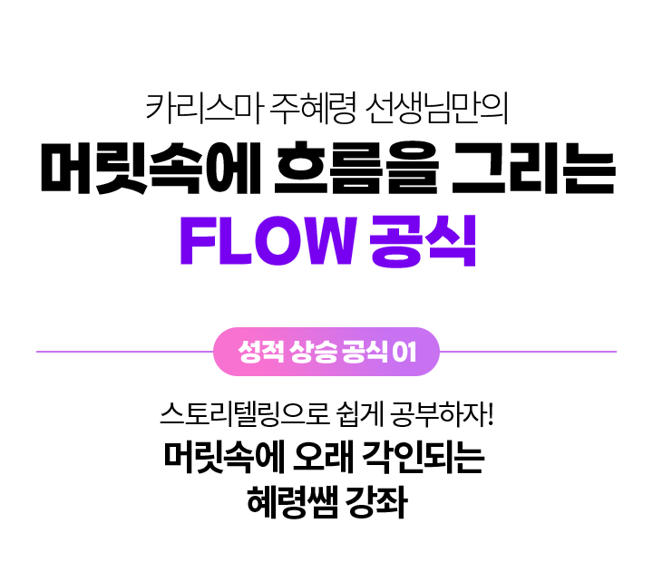 성적 상승 공식 01 - 스토리텔링으로 쉽게 공부하고, 머리속에 오래 각인되는 혜령쌤 강좌