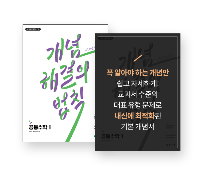 개념 해결의 법칙 꼭 알아야 하는 개념만 쉽고 자세하게! 교과서 수준의 대표 유형 문제로 내신에 최적화된 기본 개념서