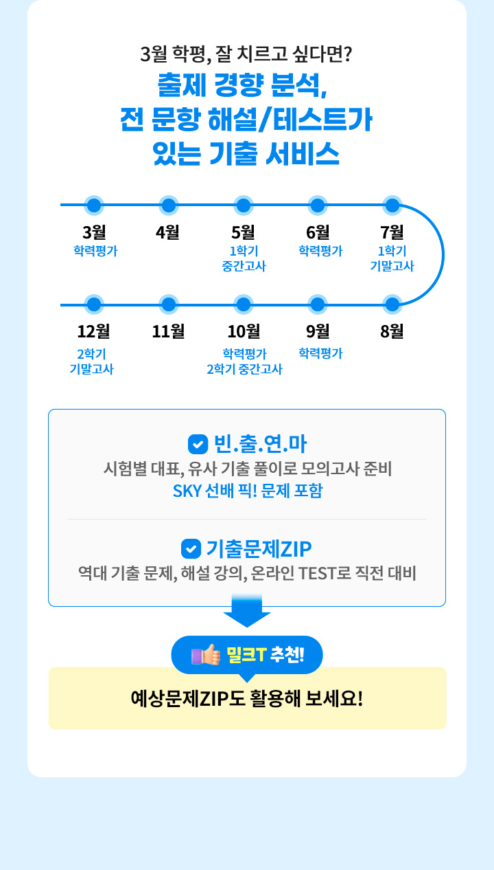 3월 학력평가, 잘 치르고 싶다면? 출제 경향 분석, 기출 전 문항 해설/테스트가 있는 기출 서비스