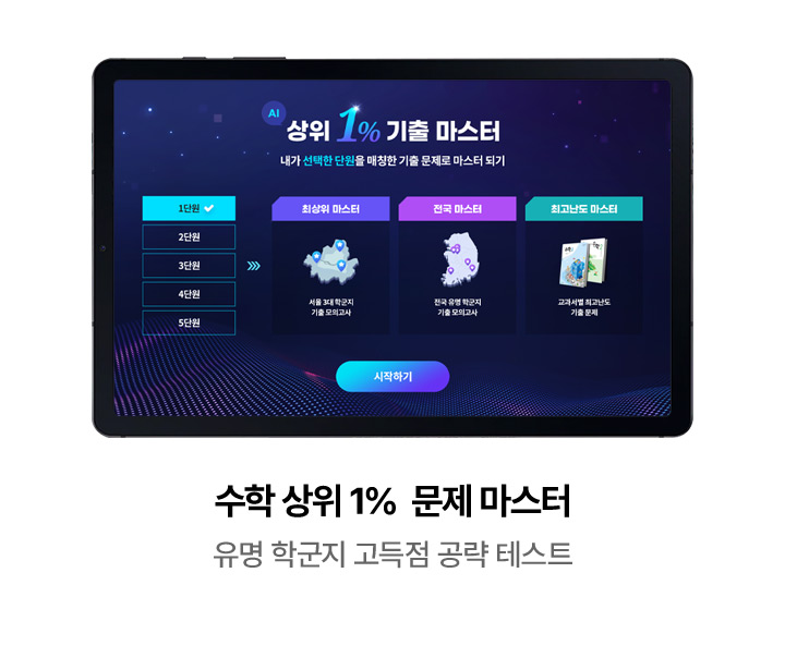 AI 상위 1% 문제 마스터 : 유명 학군지 고득점 공략 테스트