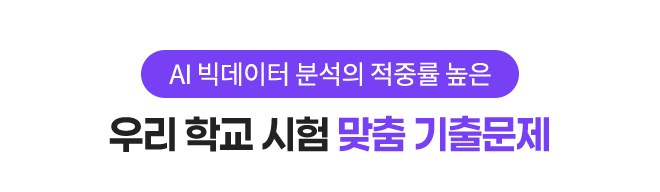 AI 빅데이터 분석의 적중률 높은 우리 학교 시험 맞춤 기출문제