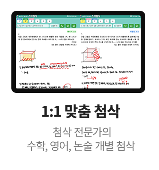1:1 맞춤 첨삭 첨삭 전문가의 수학, 영어, 논술 개별 첨삭