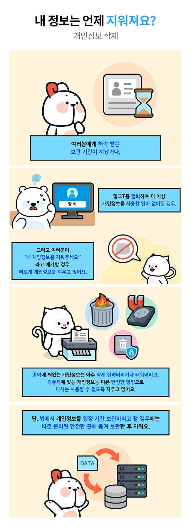 내 정보는 언제 지워져요?