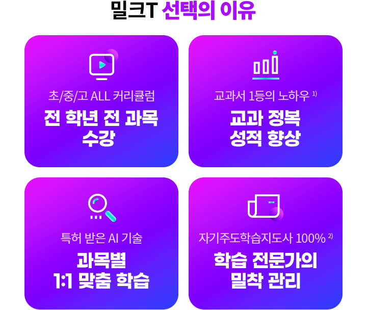 밀크T 선택의 이유