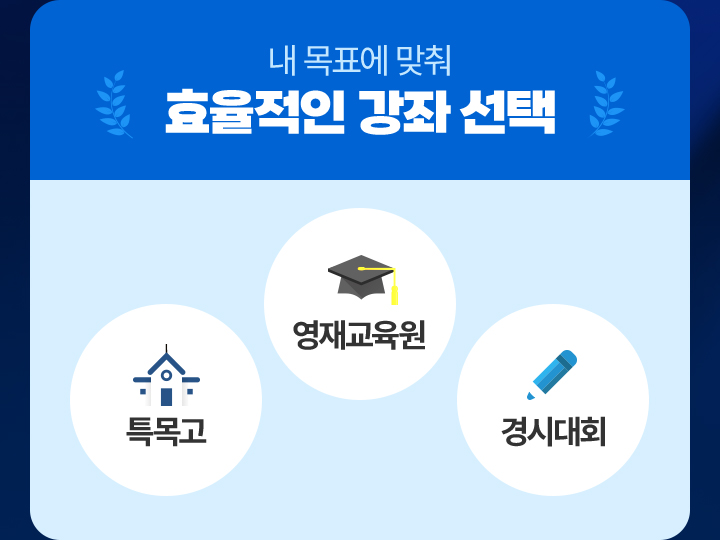 내 목표에 맞춰 효율적인 강좌 선택