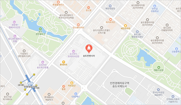 인천 지역 지도