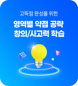 고득점 완성을 위한 영역별 약점 공략, 창의/사고력 학습