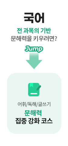 국어 : 전 과목의 기반 문해력을 키우려면? 어휘/독해/글쓰기 문해력 집중 강화 코스