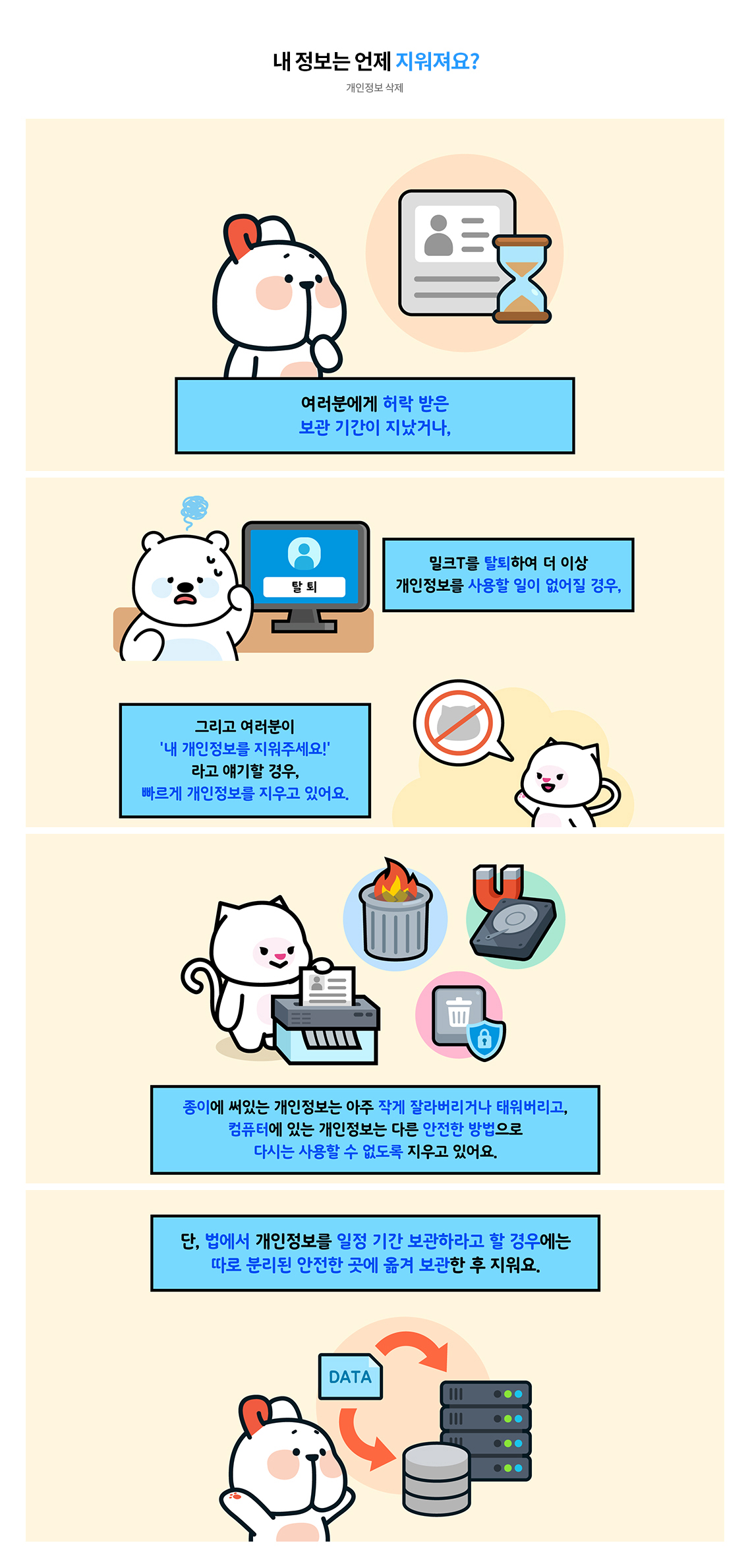 내 정보는 언제 지워져요?
