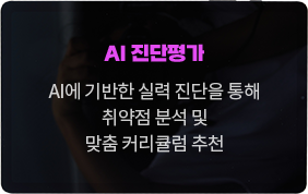 AI 진단평가, 실력 진단을 통한 취약점 분석 및 맞춤 커리큘럼 추천 (국/수/영/통사/통과)