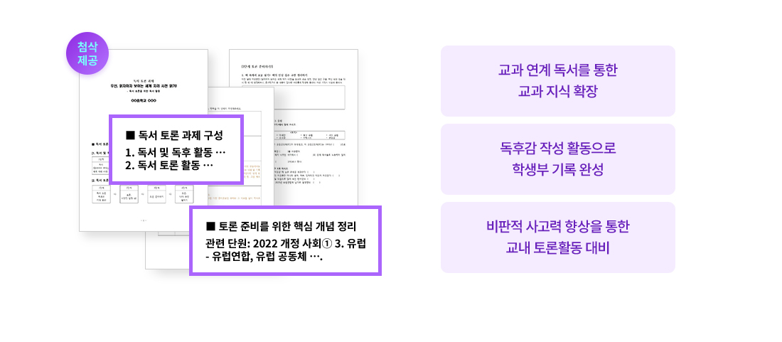 (첨삭 제공) 교과 연계 독서를 통한 교과 지식 확장, 독후감 작성 활동으로 학생부 기록 완성, 비판적 사고력 향상을 통한 교내 토론활동 대비